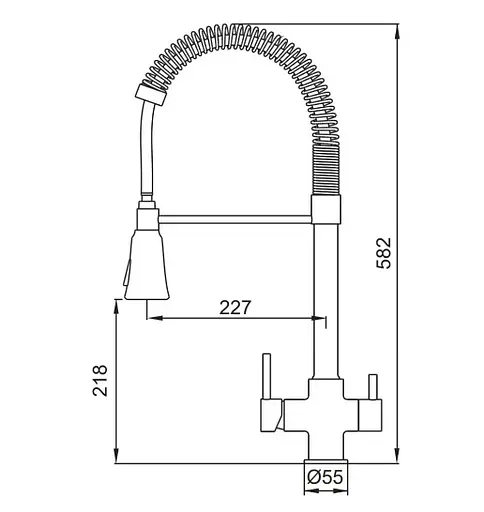 Змішувач для кухні Koer KB-72025-07 з виходом для питної води (KR5016) - фото 2