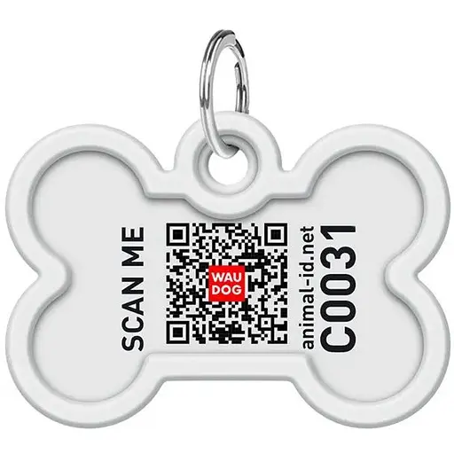 Адресник для собак и кошек Waudog Smart ID металлический с QR паспортом, рисунок "Утки" - фото 3