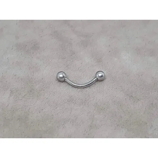 Срібна сережка для пірсингу брови Umax. 7053U - фото 2