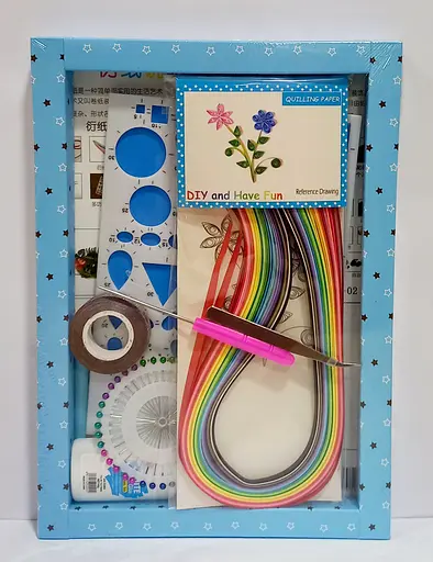 Набор для квиллинга С 37116 16 цветов, с инструментами, в коробке (6900067371164) Голубой - фото 1