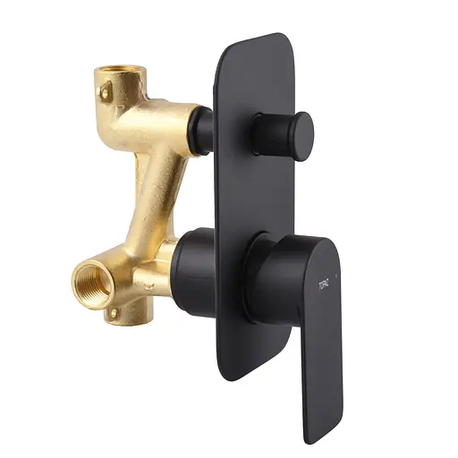 Душова система Topaz Sardinia TSG 08202-V-H20-BL вилив 190мм чорний, Чорний матовий - фото 4