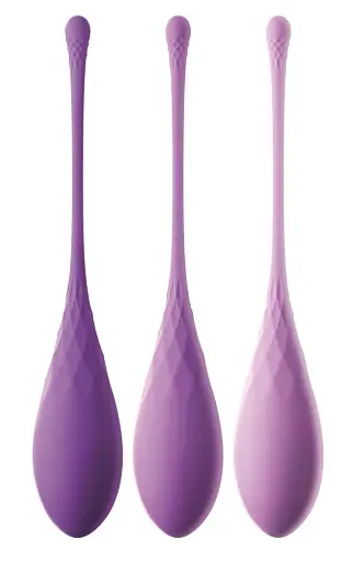 Набір вагінальних кульок Pipedream Kegel Train-Her Set, 3 шт., фіолетовий