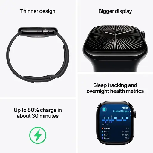 Смарт-годинник Apple Watch Series 10 GPS 42mm Silver Aluminum Case w. Blue Cloud Sport Loop (MWWD3) - фото 3