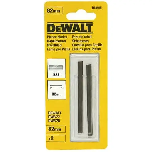 Ножи для рубанка DeWalt двусторонние материал HSS L 82 мм одна пара (DT3905)