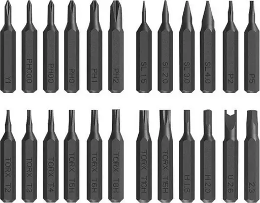 Викрутка з комплектом біт і стрижнів Xiaomi Mi Precision Screwdriver Kit 24 в 1 (BHR4680GL) [22723] - фото 7