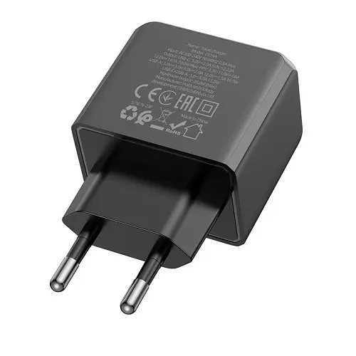 Мережевий зарядний пристрій Hoco CS15A Ocean single port PD30W charger чорний - фото 1