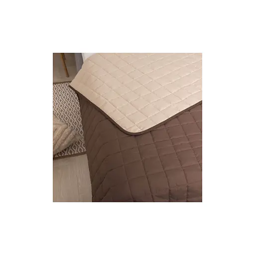 Покривало Viluta стьобане двустороннє Дует Шоколадно-ванільний 140х210 (дует Шоколадно-Ванільний 210*140) - фото 8