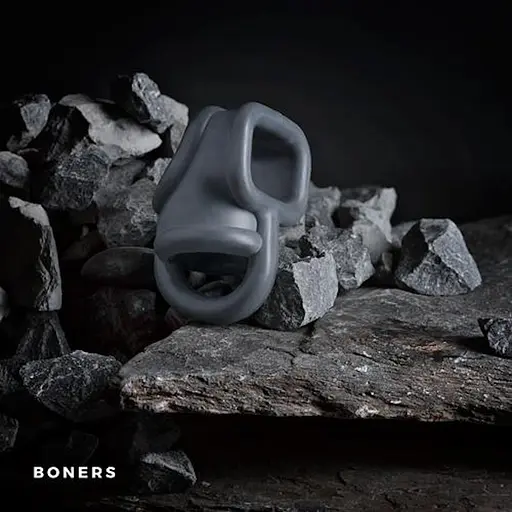 Эрекционное кольцо Boners Liquid Silicone Ball Splitter 7 см серый - фото 7