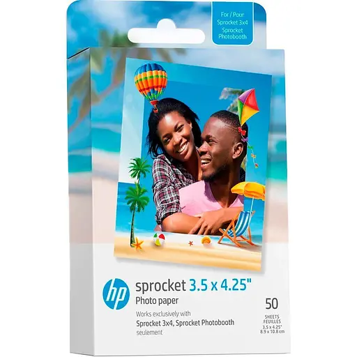 Папір для фотопринтера HP Sprocket Zink 3.5x4.25'' 50шт (HPIZ3X450) [141290] - фото 2