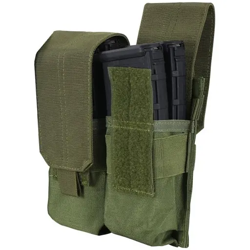 Подсумок Condor Double M4 Mag для 2-х магазинов закрытый Оливковый (1013-1432.03.78)