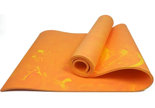 Коврик для йоги и фитнеса EasyFit PER Premium Mat 8 мм Оранжевый (EF-1930-1-O) - фото 1