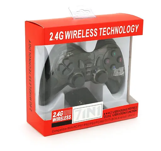 Геймпад бездротовий джойстик Voltronic HJ041B PC/PS3/Android/Android TV Black - фото 6