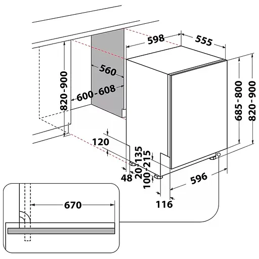 Посудомийна машина Whirlpool WIC3C34PFES (6735159) - фото 6