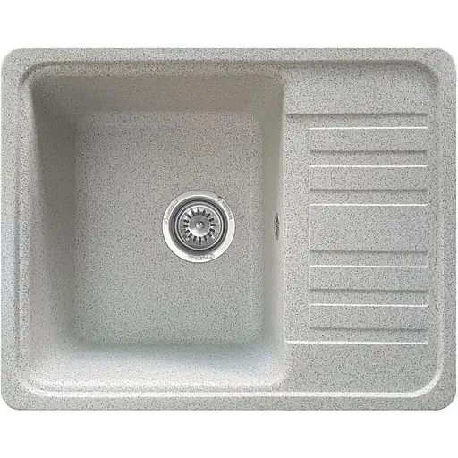 Гранітна кухонна мийка Romzha Regula 57 Gri (802) з крилом - фото 1