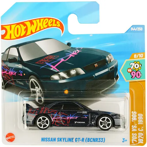 Базова машинка Hot Wheels 70S VS '90S Nissan Skyline GT-R (BSNR33) чорний (5785) HYY04-N522