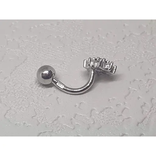 Срібна сережка для пірсингу пупка Silvex 925. Пр2ФС/013 - фото 3