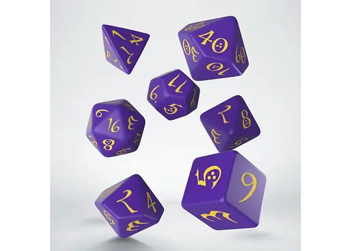 Набір кубиків Classic RPG Purple & yellow Dice Set , 7 шт. (SCLE93) - фото 2