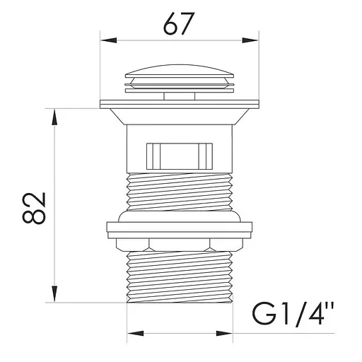 Клапан донний Pop-up, шампань Imprese Deira ZMK112009500, Золото - фото 2