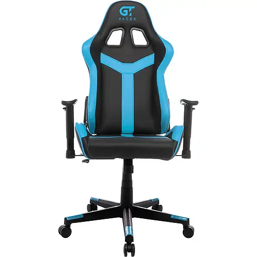 Геймерское кресло GT Racer черное с синим (X-2527 Black/Blue) - фото 1