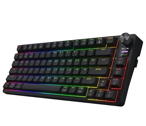 Клавиатура игровая механическая беспроводная HATOR HTK-450 UA RGB Icefall PRO, Wireless, Display Black - фото 2