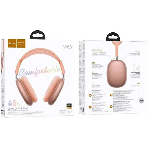 Наушники Hoco W65 Happy Orange [151279] - фото 4