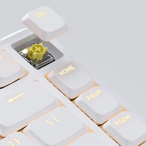 Клавіатура Keychron J1 82Key K pro Banana WL/BT/USB-A QMK Hot-swap EN/UKR RGB White (J1-Q4-UA) - фото 3