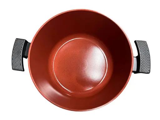 Кастрюля со стеклянной крышкой Neoflam EC-DC-C28I с мраморным покрытием 28 см 7.2 л Черно красный - фото 7