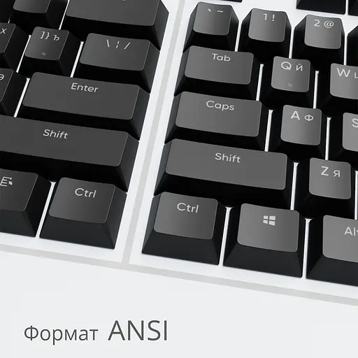 Набір кейкапів Dark Project PBT KS-45 ENG/UA/RU (DP-KS-0045) чорні - фото 5