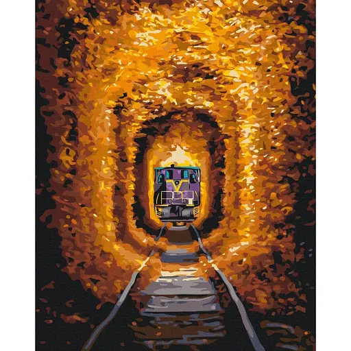 Картина за номерами Тунель кохання та поїзд Sergiy Stepanenko Brushme 40x50 см різнокольорова 000276820