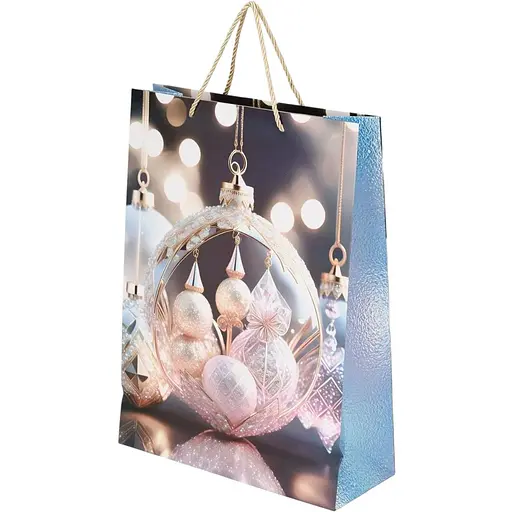 Пакет подарунковий новорічний Орнамент YY050927 Різнокольоровий (NY) - фото 1