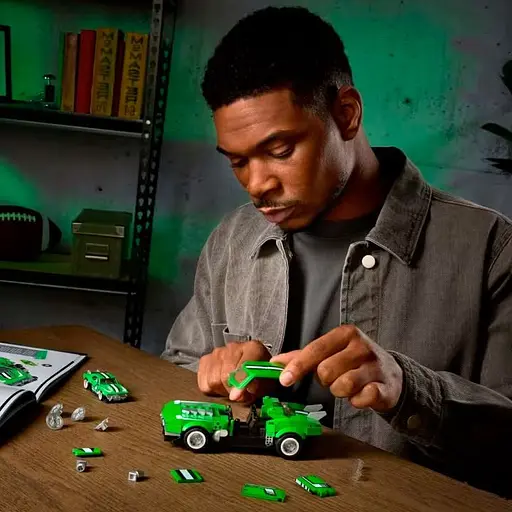 Коллекционная машинка-конструктор Hot Wheels Mattel Brick Shop Speed Camaro ​​(JFT16) - фото 7