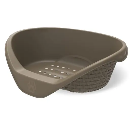 Лежанка пластиковая для животных NIDO, 50x35x17h, коричневый