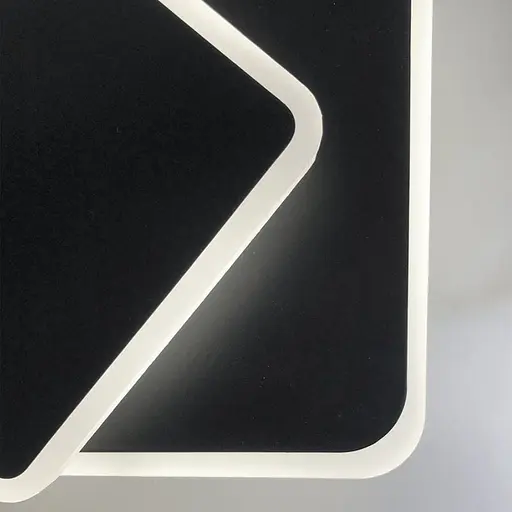 Квадратний чорний LED світильник-трансформер 26х26 см | Арт. 8663/3F BK (квадрат) | Line F - фото 3