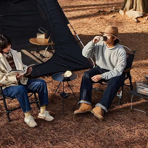 Розкладний круглий стіл Naturehike CNH22JU035 алюміній (Чорний) розмір L - фото 8