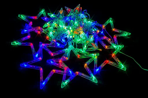 Світлодіодна гірлянда на штору бахрому мульти 3 м 138 LED від мережі Зірки ( m.02.5Т.138+S) - фото 3