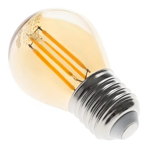 Лампа Brille светодиодная LED 4W E27 COG WW G45 Amber 220 В - фото 4
