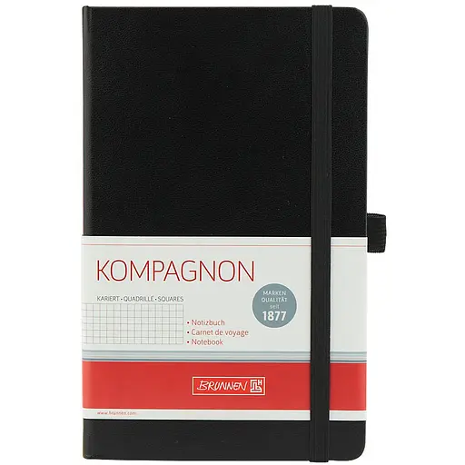Записная книжка Brunnen Компаньон А5 клетка, черный (10-552 28 05)
