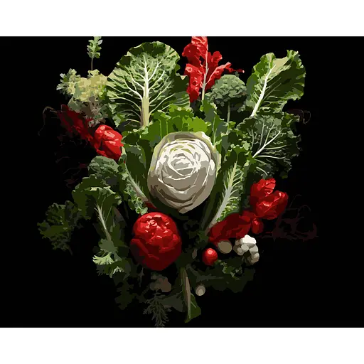 Картина по номерам Strateg Овощная композиция на черном фоне 50 x 40 см (AH1285) - фото 1