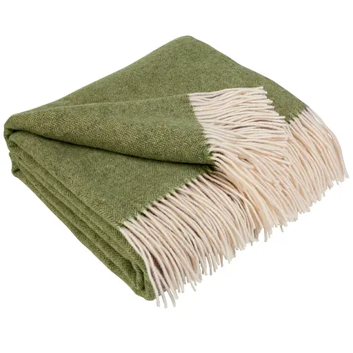 Плед Love You 100% вовна 140х200 см оливковий (6060) - фото 1