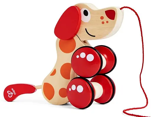 Дерев'яна каталка Hape Песик E0347 Іграшка для прогулянок - фото 5