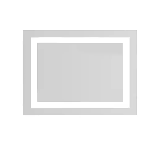 Дзеркало Volle Luna Cuadro прямокутне 60x80 см, з підсвічуванням по контуру, без вимикача хром 1648.53136800, Хром - фото 1
