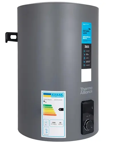 Водонагрівач електричний Thermo Alliance, 2 кВт, сухий ТЕН, 100 вертикальний, циліндричний, сірий (D100V20J3(D)KG) - фото 2