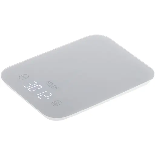 Ваги кухонні Adler AD 3181 grey електронні 10кг, г; кг, фунт 2хААА автовимкнення скло - фото 2