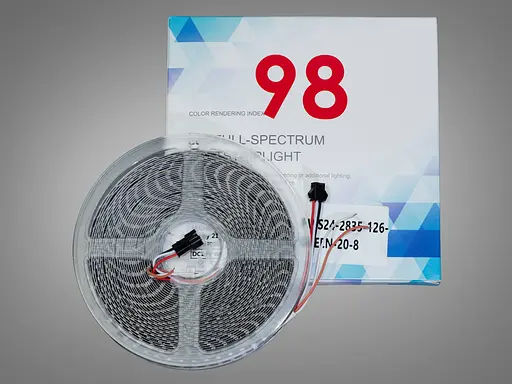 Адресна LED стрічка 24В, 126 діодів на метр, 8мм, зелена - фото 2