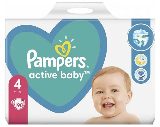 Подгузники Pampers Active Baby 4 (9-14 кг), 90 шт. - фото 2