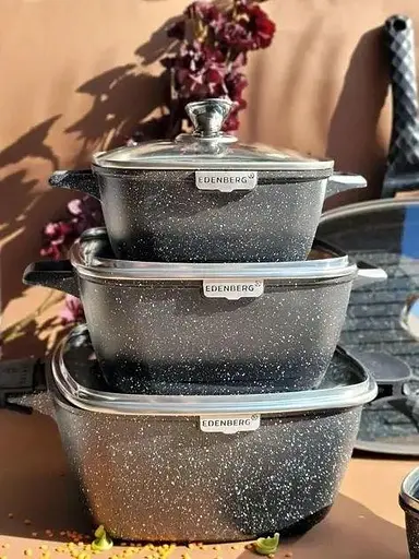 Набор посуды с мраморным покрытием Edenberg EB-12912 10 предметов - фото 3