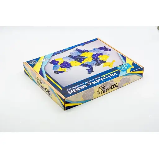 Деревянный пазл PuzzleOK Карта Украины 60х90 см сине-желтый Арт-60906  - фото 5