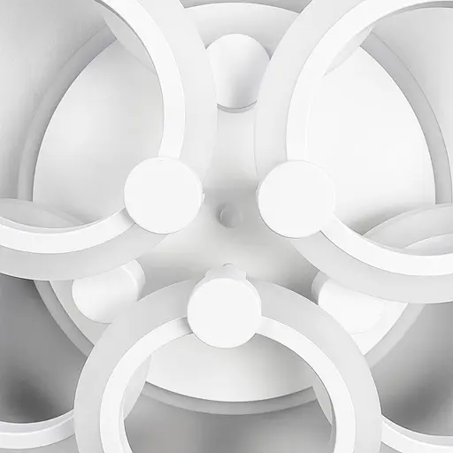 Світлодіодна біла люстра Senta на 6 кілець Line.F A 2374/3+3S WH - фото 8