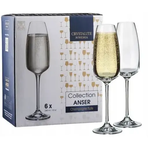 Набор бокалов для шампанского Bohemia Anser 290 мл 2шт (b1SF00-404909)