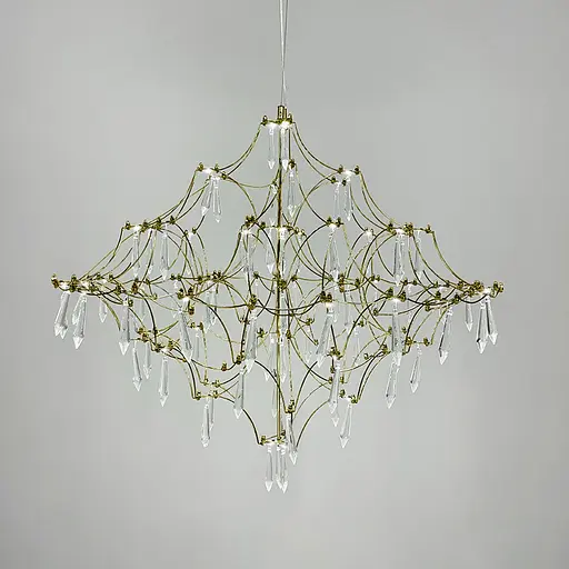 Невагома золота Led люстра d80 см | Арт. MJ 156-800 Titanium | Line F - фото 3